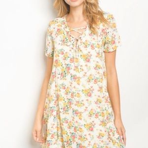 Ivory Floral Dress